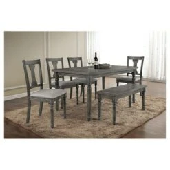 Wallace Bench Weathered Blue Washed - Acme Furniture