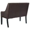 44" Nailhead Trim Leatherette Accent Bench Brown - Benzara -Ottomans Official Shop unnamed file 2769