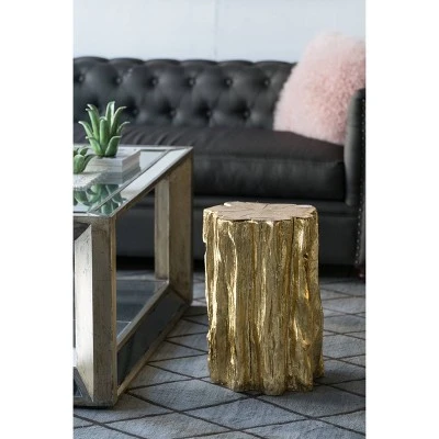 A&B Home Tree Trunk Stool Gold - A&B Home 3 A&B Home Tree Trunk Stool Gold - A&B Home