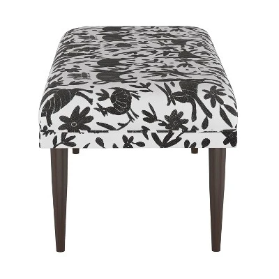 Bench in Pinata Tuxedo Black/White - Skyline Furniture 4 Bench in Pinata Tuxedo Black/White - Skyline Furniture – Image 2