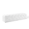 72" Amour Tufted Button Entryway Faux Leather Bench White - Modway -Ottomans Official Shop unnamed file 2795