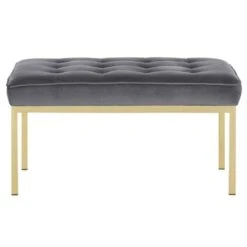 Loft Stainless Steel Leg Medium Performance Velvet Bench Gold/Gray - Modway 9 Loft Stainless Steel Leg Medium Performance Velvet Bench Gold/Gray - Modway -Ottomans Official Shop unnamed file 2803