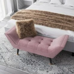 Allura Velvet Tufted Bench Pink - CosmoLiving by Cosmopolitan -Ottomans Official Shop unnamed file 2819