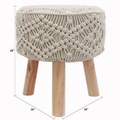 Decor Therapy Nirobi Crocheted Stool White - Décor Therapy 11 Decor Therapy Nirobi Crocheted Stool White - Décor Therapy -Ottomans Official Shop unnamed file 284