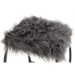 Olivia & May Contemporary Faux Fur Foot Stool Gray - Olivia & May -Ottomans Official Shop unnamed file 2847