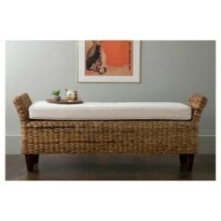 Cline Abaca Bench - Brown - East At Main -Ottomans Official Shop unnamed file 2907