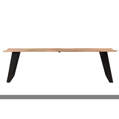 50" Sheesham Wood Live Edge Bench Brown/Black - Timbergirl 4 50" Sheesham Wood Live Edge Bench Brown/Black - Timbergirl – Image 2