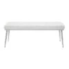 Weizor Bench White Faux Leather/Chrome - Acme Furniture -Ottomans Official Shop unnamed file 2923