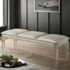 Cobblestone Acrylic Legs Bench Pearl White - HOMES: Inside + Out -Ottomans Official Shop unnamed file 2930