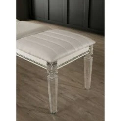 Cobblestone Acrylic Legs Bench Pearl White - HOMES: Inside + Out -Ottomans Official Shop unnamed file 2931
