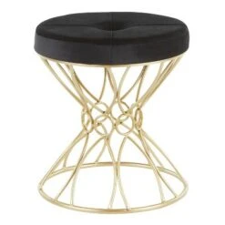 Jasmine Contemporary Vanity Stool - LumiSource Pink