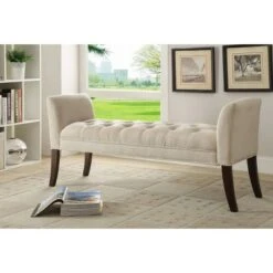 Espresso Accent Bench Brown - Treasure Trove Accents -Ottomans Official Shop unnamed file 2966