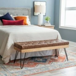 Barron Bench - Powell Company Brown -Ottomans Official Shop unnamed file 2992