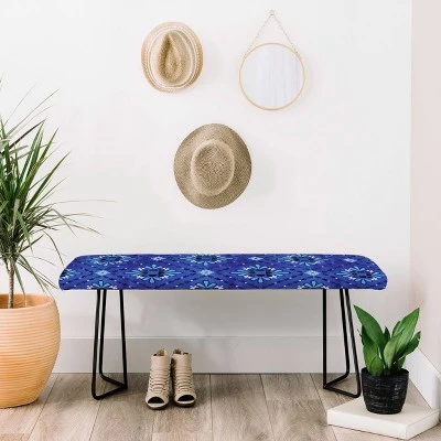 Schatzi Brown Boho Tile Bench - Deny Designs Gold/blue 3 Schatzi Brown Boho Tile Bench - Deny Designs Gold/blue