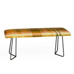 Alisa Galitsyna Colorful Plaid Bench - Deny Designs Green/black -Ottomans Official Shop unnamed file 3010