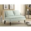 Dual Pillow Back Bench Soft Blue/Cream - HomeFare 2 Dual Pillow Back Bench Soft Blue/Cream - HomeFare -Ottomans Official Shop unnamed file 3027