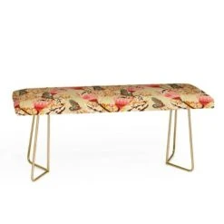 Holli Zollinger Mademoiselle Temple Butterfly Bench - Deny Designs Gold -Ottomans Official Shop unnamed file 3050