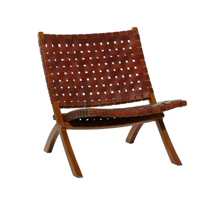 Contemporary Wood Folding Chair - Olivia & May Brown 10 Contemporary Wood Folding Chair - Olivia & May Brown – Image 8