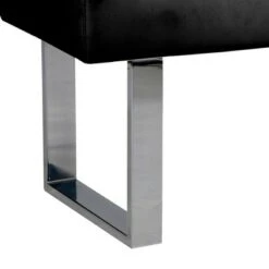 Amanda Faux Leather Bench Black - Armen Living