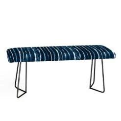 Ninola Design Navy Ink Striped Bench - Deny Designs Blue/black -Ottomans Official Shop unnamed file 3102
