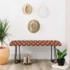 Holli Zollinger Taos Tile Marsala Bench - Deny Designs Black -Ottomans Official Shop unnamed file 3106