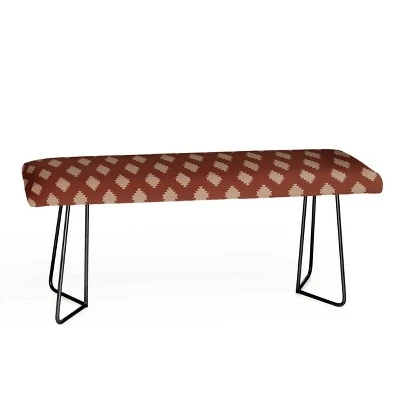 Holli Zollinger Taos Tile Marsala Bench - Deny Designs Black 4 Holli Zollinger Taos Tile Marsala Bench - Deny Designs Black – Image 2