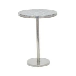 Contemporary Aluminum Accent Table - Olivia & May Silver -Ottomans Official Shop unnamed file 312