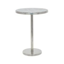 Contemporary Aluminum Accent Table - Olivia & May Silver -Ottomans Official Shop unnamed file 314