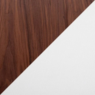 42" Folia Bench Polyester/Wood Walnut/Cream - LumiSource 7 42" Folia Bench Polyester/Wood Walnut/Cream - LumiSource – Image 5