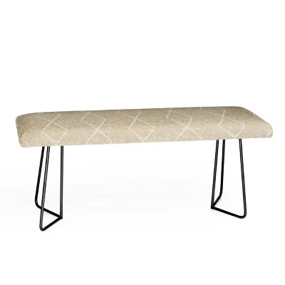 Little Arrow Design Co Geometric Boho Diamonds Bench - Deny Designs Gold 4 Little Arrow Design Co Geometric Boho Diamonds Bench - Deny Designs Gold – Image 2