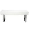 Amanda Faux Leather Bench White - Armen Living