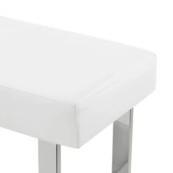 Amanda Faux Leather Bench White - Armen Living -Ottomans Official Shop unnamed file 3199