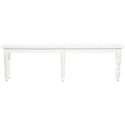 Olivia & May Farmhouse Long Wood Bench White - Olivia & May -Ottomans Official Shop unnamed file 3230