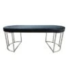 47" Velvet Upholstered Bench - Decor Therapy Black