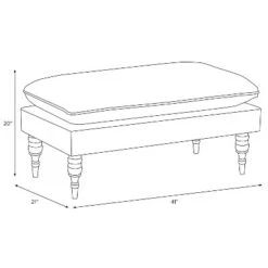 Pillowtop Bench - Skyline Furniture Blue -Ottomans Official Shop unnamed file 3280
