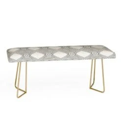 Holli Zollinger Playa Diamond Bench - Deny Designs Black/gold -Ottomans Official Shop unnamed file 3291