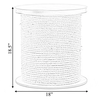 Vintiquewise Decorative Round Spool Shaped Wooden Stool with Rope 5 Vintiquewise Decorative Round Spool Shaped Wooden Stool with Rope – Image 3