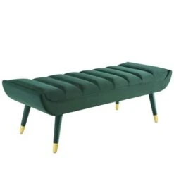 Guess Channel Tufted Performance Velvet Accent Bench - Modway Green -Ottomans Official Shop unnamed file 3311