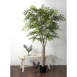 Sullivans Farmhouse Wood Bench 17"H Off-White 7 Sullivans Farmhouse Wood Bench 17"H Off-White -Ottomans Official Shop unnamed file 3335