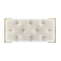 Easlon Upholstered Bench White/Gold - Southern Enterprises -Ottomans Official Shop unnamed file 3346