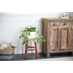 Farmhouse Wood Stool - Olivia & May White