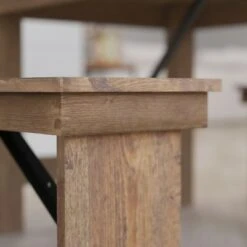 Merrick Lane Antique Solid Pine Folding Farmhouse Style Bench -Ottomans Official Shop unnamed file 3405