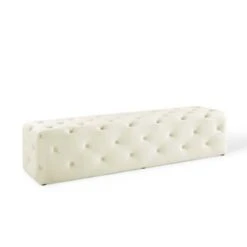 72" Amour Tufted Button Entryway Performance Velvet Bench - Modway Ivory 22 72" Amour Tufted Button Entryway Performance Velvet Bench - Modway Ivory -Ottomans Official Shop unnamed file 3417
