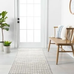 Hearth & Hand W/Magnolia Furniture Shaker Dining Bench with Curved Back - Hearth & Hand™ with Magnolia Natural