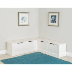 Tobin Backless Corner Breakfast Nook - Linon White 31 Tobin Backless Corner Breakfast Nook - Linon White -Ottomans Official Shop unnamed file 3463