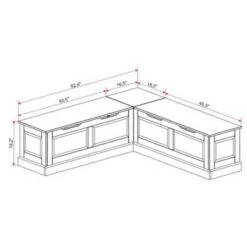 Tobin Backless Corner Breakfast Nook - Linon White 36 Tobin Backless Corner Breakfast Nook - Linon White -Ottomans Official Shop unnamed file 3468