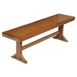 60" Trestle Leg Wood Dining Kitchen Bench - Saracina Home Antique Black -Ottomans Official Shop unnamed file 3486