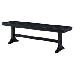 60" Trestle Leg Wood Dining Kitchen Bench - Saracina Home Antique Black -Ottomans Official Shop unnamed file 3487