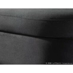 48" Chloe Contemporary Upholstered Storage Bench - LumiSource Chrome/gray -Ottomans Official Shop unnamed file 3547