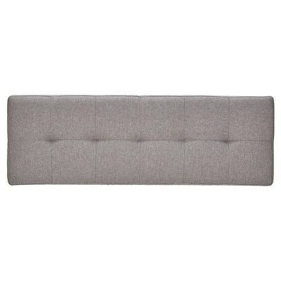 Sullivan Oak Mid Century Linen Bench - Inspire Q Smoke 6 Sullivan Oak Mid Century Linen Bench - Inspire Q Smoke – Image 4
